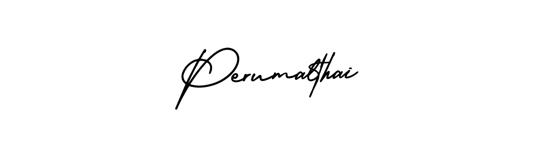 How to make Perumalthai name signature. Use AmerikaSignatureDemo-Regular style for creating short signs online. This is the latest handwritten sign. Perumalthai signature style 3 images and pictures png