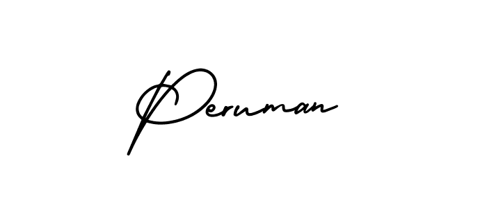 Make a beautiful signature design for name Peruman. With this signature (AmerikaSignatureDemo-Regular) style, you can create a handwritten signature for free. Peruman signature style 3 images and pictures png