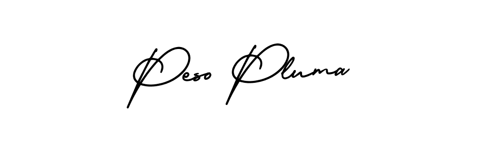 Design your own signature with our free online signature maker. With this signature software, you can create a handwritten (AmerikaSignatureDemo-Regular) signature for name Peso Pluma. Peso Pluma signature style 3 images and pictures png