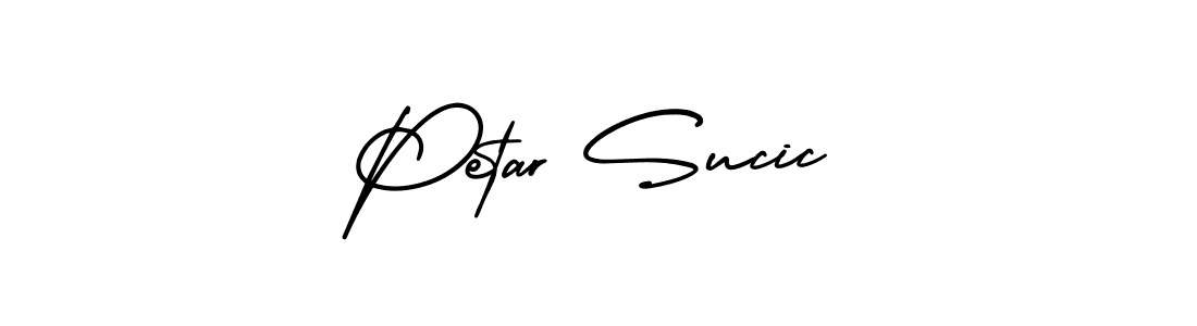 How to make Petar Sucic name signature. Use AmerikaSignatureDemo-Regular style for creating short signs online. This is the latest handwritten sign. Petar Sucic signature style 3 images and pictures png