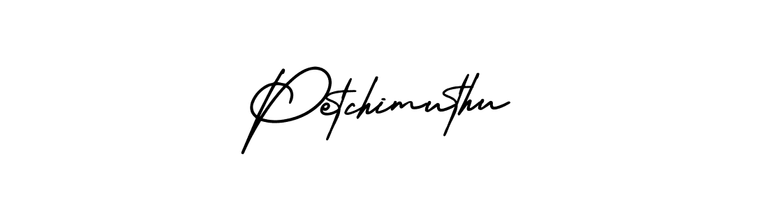 How to make Petchimuthu name signature. Use AmerikaSignatureDemo-Regular style for creating short signs online. This is the latest handwritten sign. Petchimuthu signature style 3 images and pictures png