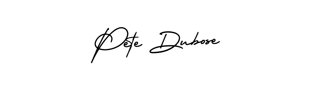 The best way (AmerikaSignatureDemo-Regular) to make a short signature is to pick only two or three words in your name. The name Pete Dubose include a total of six letters. For converting this name. Pete Dubose signature style 3 images and pictures png