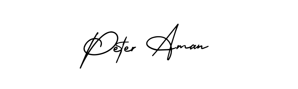 It looks lik you need a new signature style for name Peter Aman. Design unique handwritten (AmerikaSignatureDemo-Regular) signature with our free signature maker in just a few clicks. Peter Aman signature style 3 images and pictures png