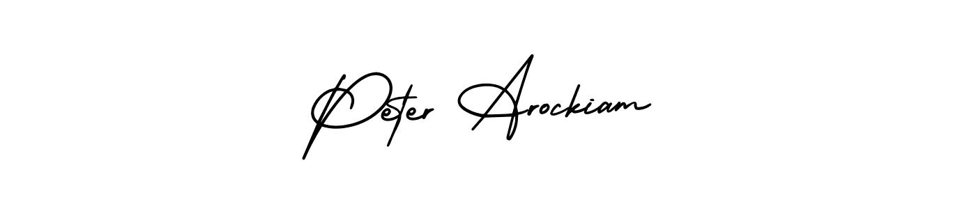 How to make Peter Arockiam signature? AmerikaSignatureDemo-Regular is a professional autograph style. Create handwritten signature for Peter Arockiam name. Peter Arockiam signature style 3 images and pictures png
