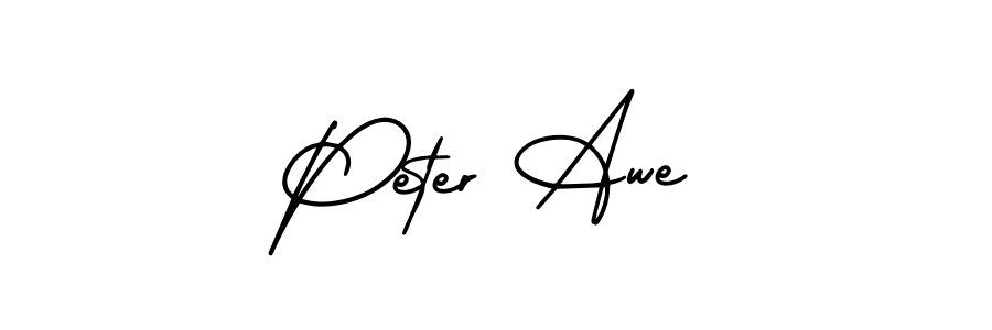 AmerikaSignatureDemo-Regular is a professional signature style that is perfect for those who want to add a touch of class to their signature. It is also a great choice for those who want to make their signature more unique. Get Peter Awe name to fancy signature for free. Peter Awe signature style 3 images and pictures png