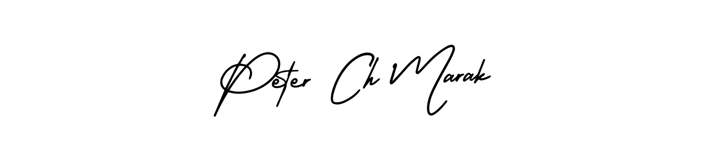 How to make Peter Ch Marak name signature. Use AmerikaSignatureDemo-Regular style for creating short signs online. This is the latest handwritten sign. Peter Ch Marak signature style 3 images and pictures png