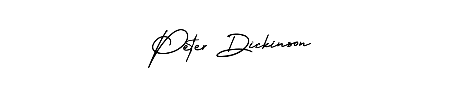 The best way (AmerikaSignatureDemo-Regular) to make a short signature is to pick only two or three words in your name. The name Peter Dickinson include a total of six letters. For converting this name. Peter Dickinson signature style 3 images and pictures png