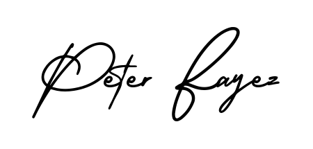 Create a beautiful signature design for name Peter Fayez. With this signature (AmerikaSignatureDemo-Regular) fonts, you can make a handwritten signature for free. Peter Fayez signature style 3 images and pictures png