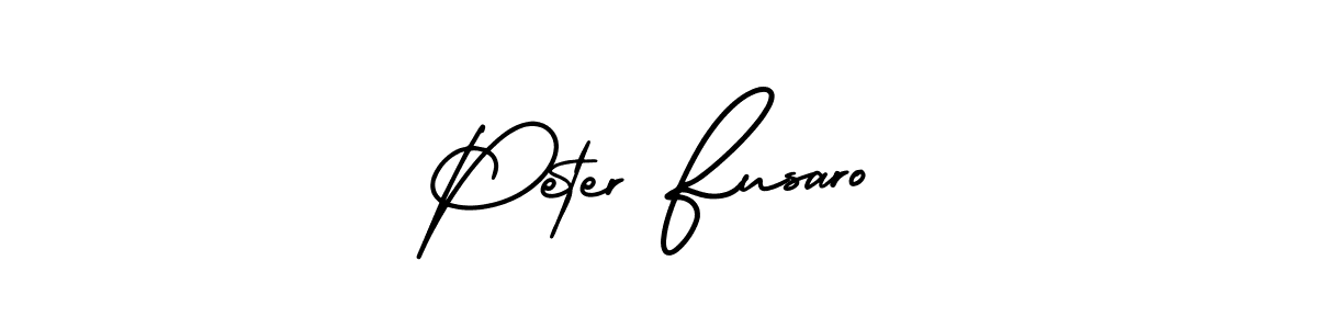 Peter Fusaro stylish signature style. Best Handwritten Sign (AmerikaSignatureDemo-Regular) for my name. Handwritten Signature Collection Ideas for my name Peter Fusaro. Peter Fusaro signature style 3 images and pictures png