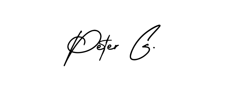 Make a beautiful signature design for name Peter G.. With this signature (AmerikaSignatureDemo-Regular) style, you can create a handwritten signature for free. Peter G. signature style 3 images and pictures png