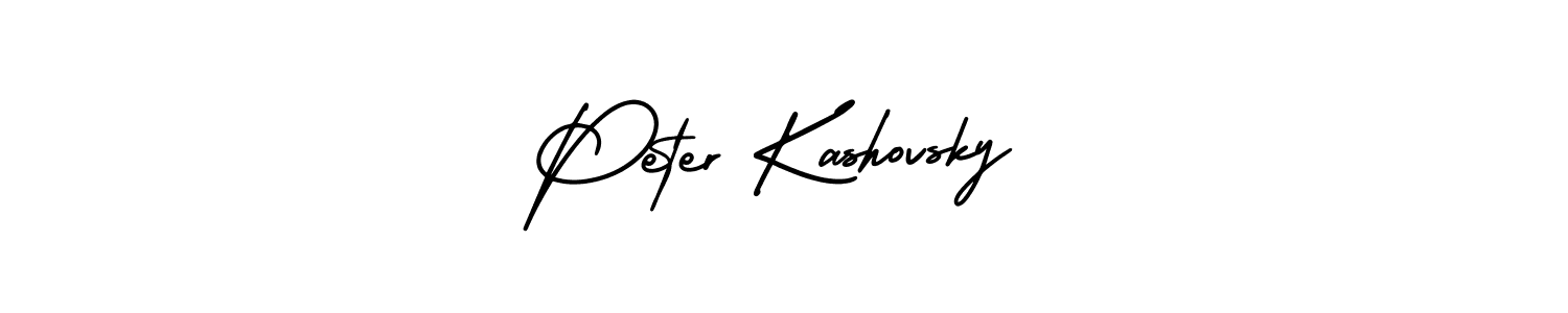 The best way (AmerikaSignatureDemo-Regular) to make a short signature is to pick only two or three words in your name. The name Peter Kashovsky include a total of six letters. For converting this name. Peter Kashovsky signature style 3 images and pictures png