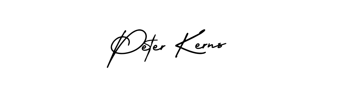 Peter Kerns stylish signature style. Best Handwritten Sign (AmerikaSignatureDemo-Regular) for my name. Handwritten Signature Collection Ideas for my name Peter Kerns. Peter Kerns signature style 3 images and pictures png