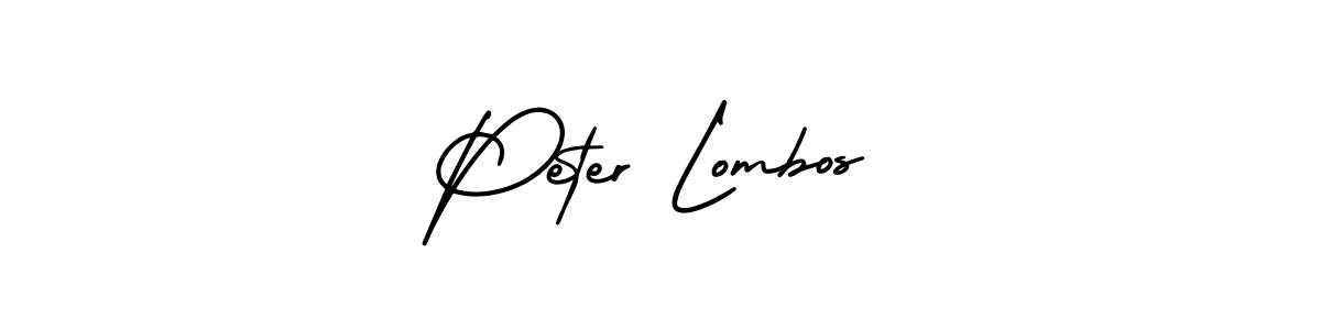 Design your own signature with our free online signature maker. With this signature software, you can create a handwritten (AmerikaSignatureDemo-Regular) signature for name Peter Lombos. Peter Lombos signature style 3 images and pictures png