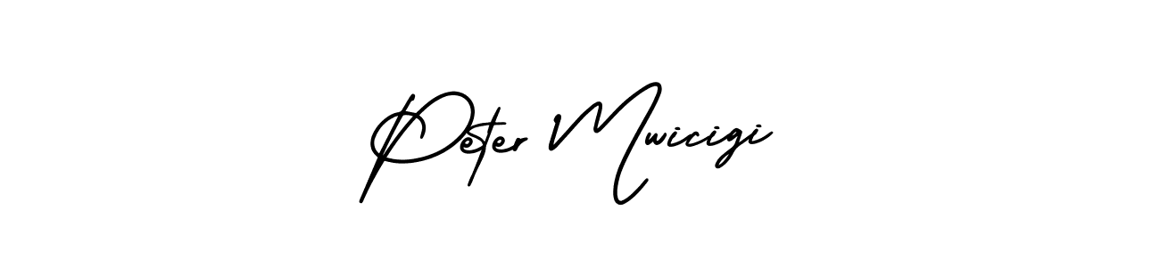 Make a beautiful signature design for name Peter Mwicigi. With this signature (AmerikaSignatureDemo-Regular) style, you can create a handwritten signature for free. Peter Mwicigi signature style 3 images and pictures png