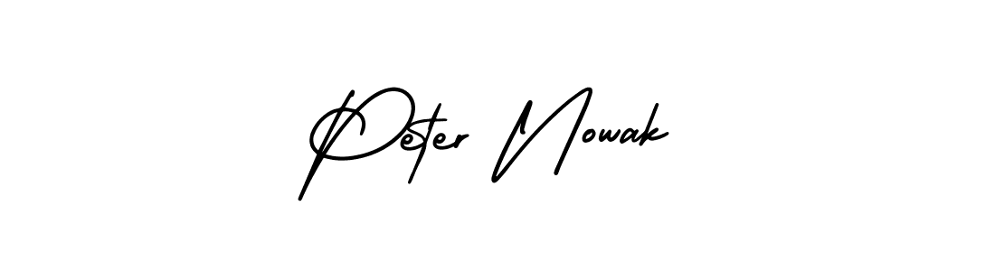 How to Draw Peter Nowak signature style? AmerikaSignatureDemo-Regular is a latest design signature styles for name Peter Nowak. Peter Nowak signature style 3 images and pictures png