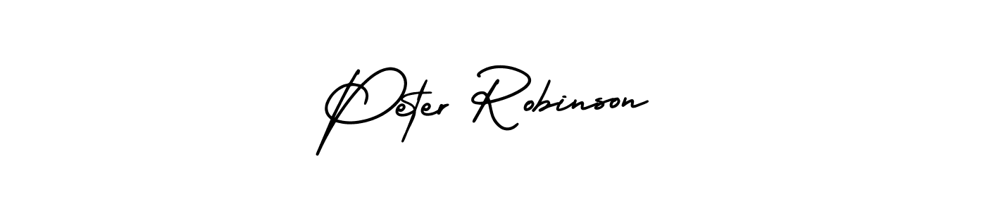 The best way (AmerikaSignatureDemo-Regular) to make a short signature is to pick only two or three words in your name. The name Peter Robinson include a total of six letters. For converting this name. Peter Robinson signature style 3 images and pictures png