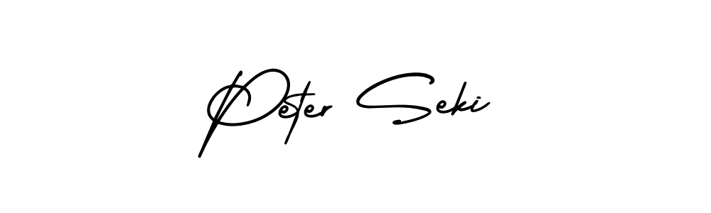 Create a beautiful signature design for name Peter Seki. With this signature (AmerikaSignatureDemo-Regular) fonts, you can make a handwritten signature for free. Peter Seki signature style 3 images and pictures png