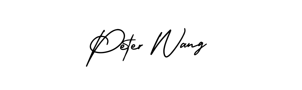 AmerikaSignatureDemo-Regular is a professional signature style that is perfect for those who want to add a touch of class to their signature. It is also a great choice for those who want to make their signature more unique. Get Peter Wang name to fancy signature for free. Peter Wang signature style 3 images and pictures png