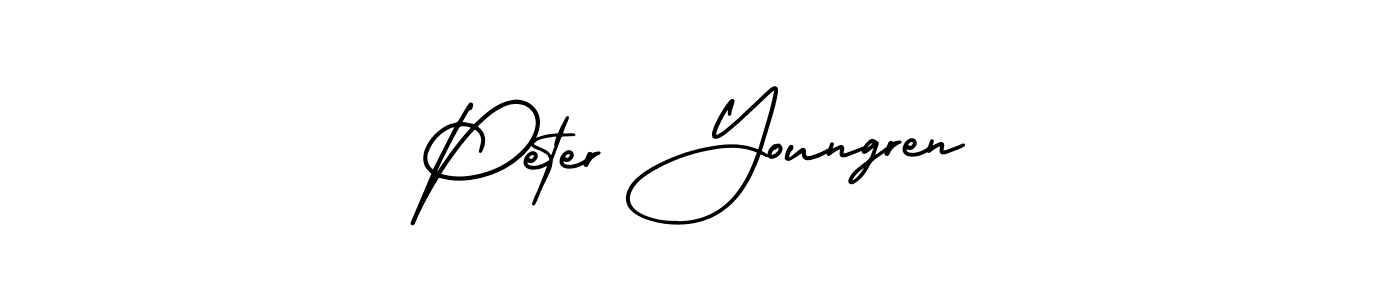 AmerikaSignatureDemo-Regular is a professional signature style that is perfect for those who want to add a touch of class to their signature. It is also a great choice for those who want to make their signature more unique. Get Peter Youngren name to fancy signature for free. Peter Youngren signature style 3 images and pictures png