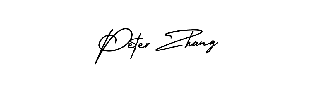 The best way (AmerikaSignatureDemo-Regular) to make a short signature is to pick only two or three words in your name. The name Peter Zhang include a total of six letters. For converting this name. Peter Zhang signature style 3 images and pictures png