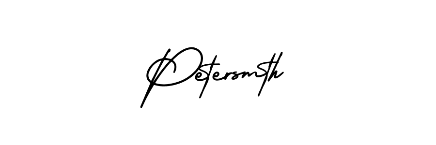 How to make Petersmth name signature. Use AmerikaSignatureDemo-Regular style for creating short signs online. This is the latest handwritten sign. Petersmth signature style 3 images and pictures png