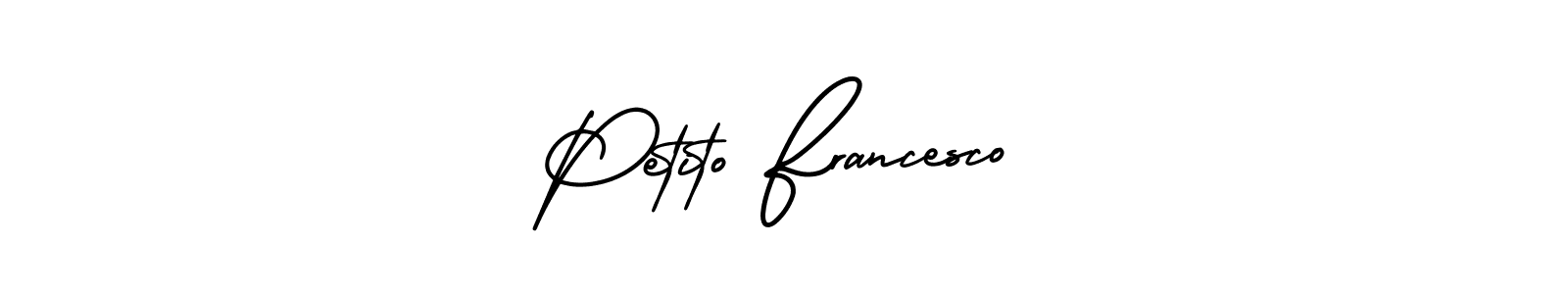 AmerikaSignatureDemo-Regular is a professional signature style that is perfect for those who want to add a touch of class to their signature. It is also a great choice for those who want to make their signature more unique. Get Petito Francesco name to fancy signature for free. Petito Francesco signature style 3 images and pictures png