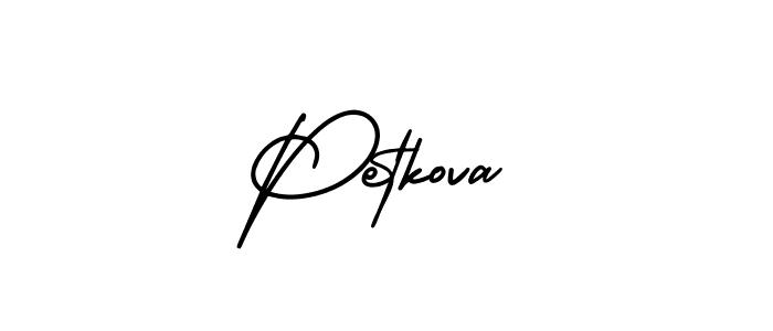 How to Draw Petkova signature style? AmerikaSignatureDemo-Regular is a latest design signature styles for name Petkova. Petkova signature style 3 images and pictures png