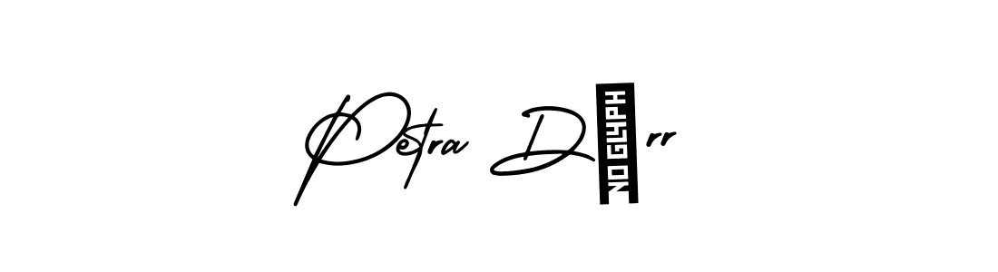 The best way (AmerikaSignatureDemo-Regular) to make a short signature is to pick only two or three words in your name. The name Petra Dörr include a total of six letters. For converting this name. Petra Dörr signature style 3 images and pictures png