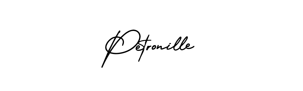 Use a signature maker to create a handwritten signature online. With this signature software, you can design (AmerikaSignatureDemo-Regular) your own signature for name Petronille. Petronille signature style 3 images and pictures png