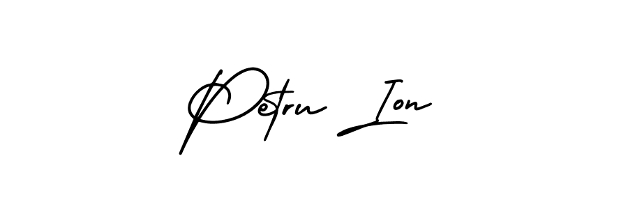 This is the best signature style for the Petru Ion name. Also you like these signature font (AmerikaSignatureDemo-Regular). Mix name signature. Petru Ion signature style 3 images and pictures png