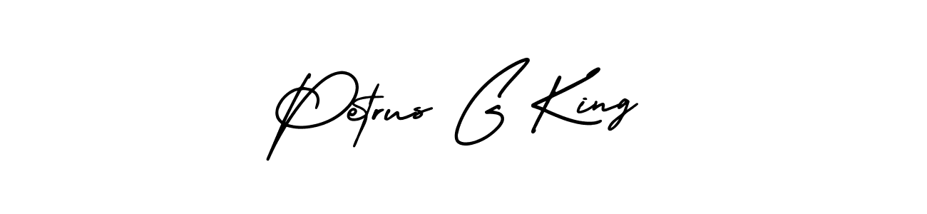 Similarly AmerikaSignatureDemo-Regular is the best handwritten signature design. Signature creator online .You can use it as an online autograph creator for name Petrus G King. Petrus G King signature style 3 images and pictures png