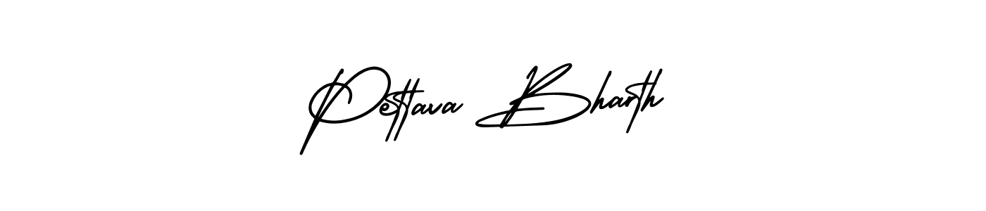 Make a short Pettava Bharth signature style. Manage your documents anywhere anytime using AmerikaSignatureDemo-Regular. Create and add eSignatures, submit forms, share and send files easily. Pettava Bharth signature style 3 images and pictures png