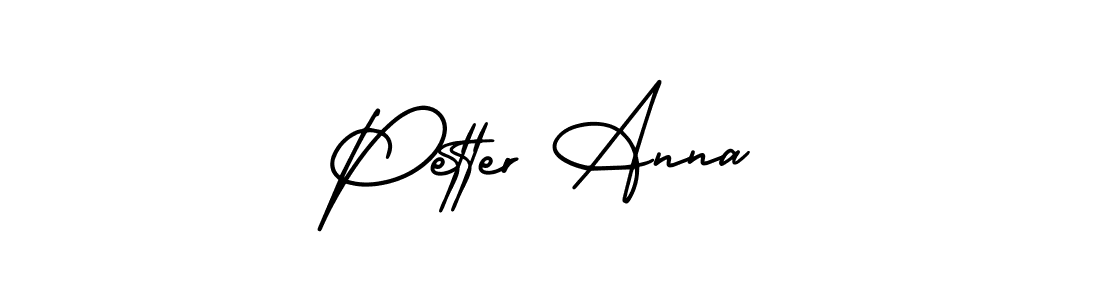This is the best signature style for the Petter Anna name. Also you like these signature font (AmerikaSignatureDemo-Regular). Mix name signature. Petter Anna signature style 3 images and pictures png
