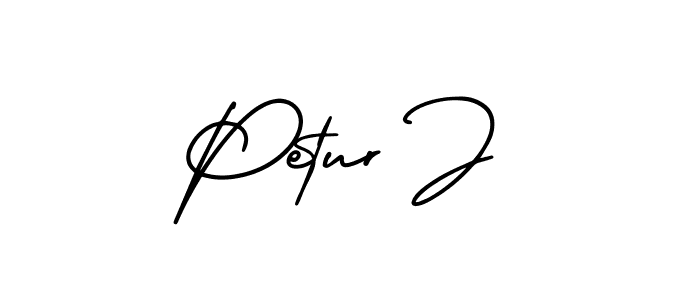 Make a beautiful signature design for name Petur J. Use this online signature maker to create a handwritten signature for free. Petur J signature style 3 images and pictures png