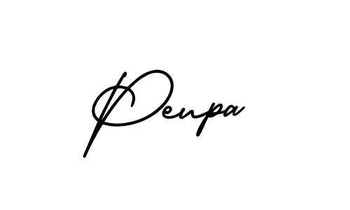 Peupa stylish signature style. Best Handwritten Sign (AmerikaSignatureDemo-Regular) for my name. Handwritten Signature Collection Ideas for my name Peupa. Peupa signature style 3 images and pictures png