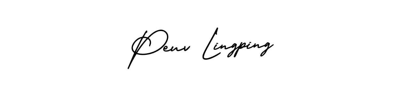 Make a beautiful signature design for name Peuv Lingping. With this signature (AmerikaSignatureDemo-Regular) style, you can create a handwritten signature for free. Peuv Lingping signature style 3 images and pictures png
