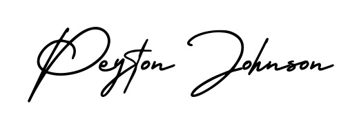Try this chic Peyton Johnson handwritten sign style. Using AmerikaSignatureDemo-Regular font elements, it gives your name a sleek, memorable identity. Peyton Johnson signature style 3 images and pictures png