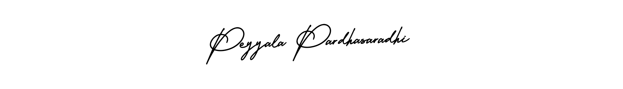 The best way (AmerikaSignatureDemo-Regular) to make a short signature is to pick only two or three words in your name. The name Peyyala Pardhasaradhi include a total of six letters. For converting this name. Peyyala Pardhasaradhi signature style 3 images and pictures png