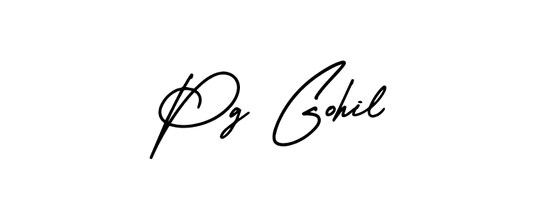 How to make Pg Gohil signature? AmerikaSignatureDemo-Regular is a professional autograph style. Create handwritten signature for Pg Gohil name. Pg Gohil signature style 3 images and pictures png