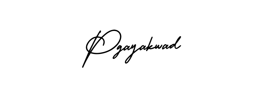 The best way (AmerikaSignatureDemo-Regular) to make a short signature is to pick only two or three words in your name. The name Pgayakwad include a total of six letters. For converting this name. Pgayakwad signature style 3 images and pictures png