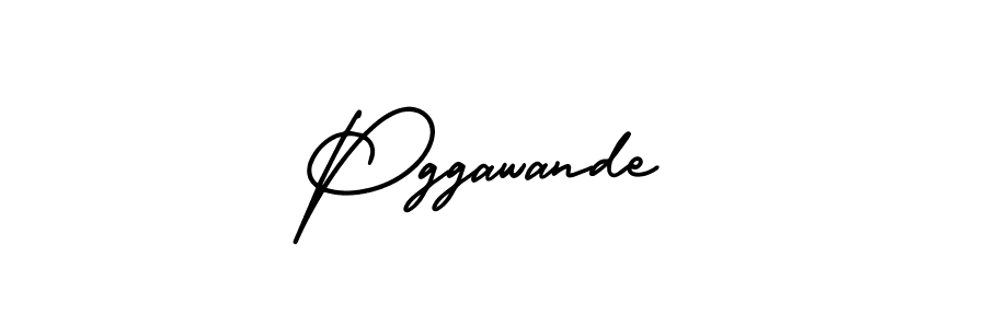 How to make Pggawande signature? AmerikaSignatureDemo-Regular is a professional autograph style. Create handwritten signature for Pggawande name. Pggawande signature style 3 images and pictures png