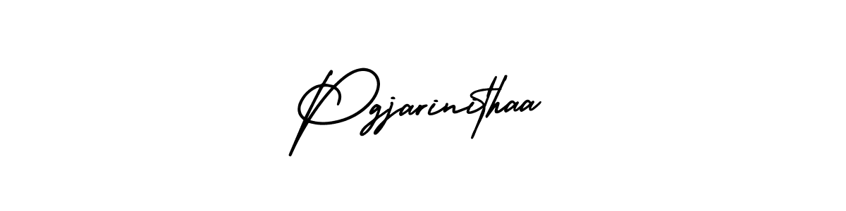 You should practise on your own different ways (AmerikaSignatureDemo-Regular) to write your name (Pgjarinithaa) in signature. don't let someone else do it for you. Pgjarinithaa signature style 3 images and pictures png