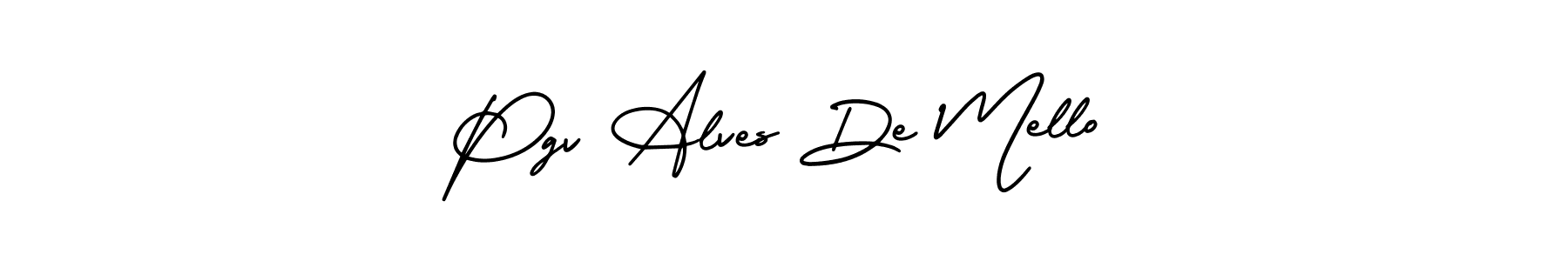 if you are searching for the best signature style for your name Pgv Alves De Mello. so please give up your signature search. here we have designed multiple signature styles  using AmerikaSignatureDemo-Regular. Pgv Alves De Mello signature style 3 images and pictures png