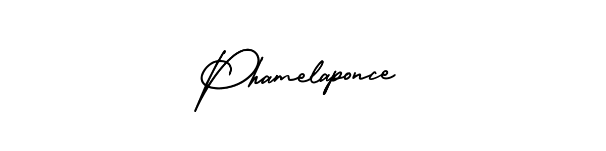 How to make Phamelaponce signature? AmerikaSignatureDemo-Regular is a professional autograph style. Create handwritten signature for Phamelaponce name. Phamelaponce signature style 3 images and pictures png