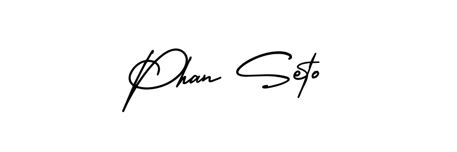 How to Draw Phan Seto signature style? AmerikaSignatureDemo-Regular is a latest design signature styles for name Phan Seto. Phan Seto signature style 3 images and pictures png