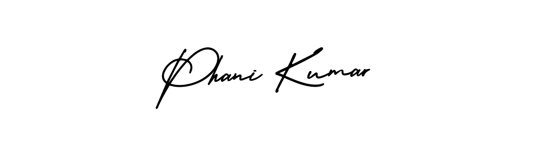 How to make Phani Kumar name signature. Use AmerikaSignatureDemo-Regular style for creating short signs online. This is the latest handwritten sign. Phani Kumar signature style 3 images and pictures png