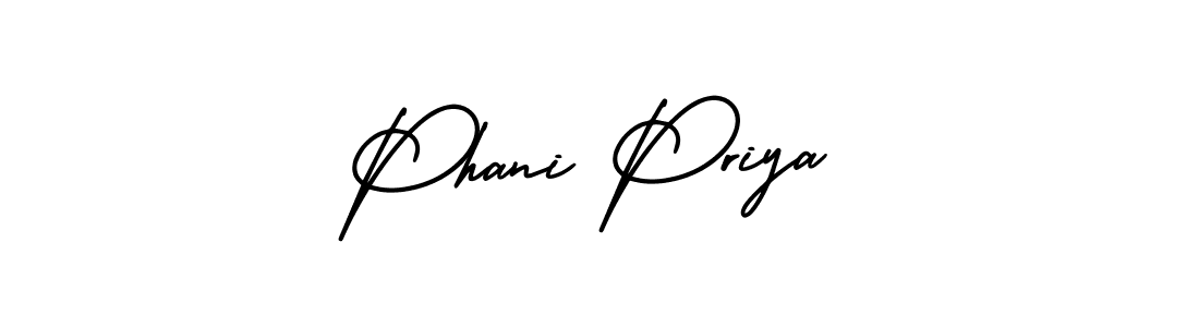The best way (AmerikaSignatureDemo-Regular) to make a short signature is to pick only two or three words in your name. The name Phani Priya include a total of six letters. For converting this name. Phani Priya signature style 3 images and pictures png