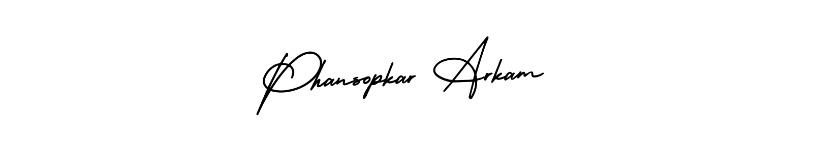 Phansopkar Arkam stylish signature style. Best Handwritten Sign (AmerikaSignatureDemo-Regular) for my name. Handwritten Signature Collection Ideas for my name Phansopkar Arkam. Phansopkar Arkam signature style 3 images and pictures png
