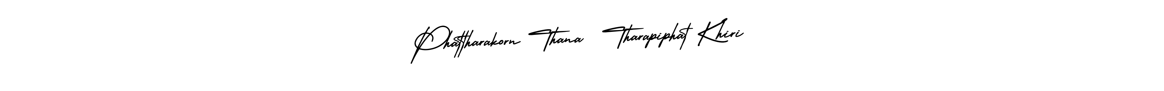 Similarly AmerikaSignatureDemo-Regular is the best handwritten signature design. Signature creator online .You can use it as an online autograph creator for name Phattharakorn Thana  Tharapiphat Khiri. Phattharakorn Thana  Tharapiphat Khiri signature style 3 images and pictures png