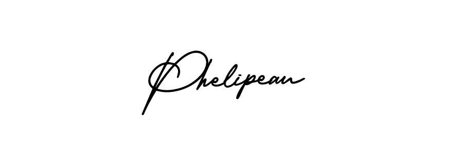 Use a signature maker to create a handwritten signature online. With this signature software, you can design (AmerikaSignatureDemo-Regular) your own signature for name Phelipeau. Phelipeau signature style 3 images and pictures png